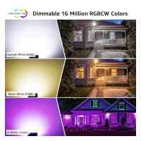 LED Flutlichtstrahler 30W Smart WIFI RGB+CCT Dimmbar IP65 Außenstrahler App Steuerung