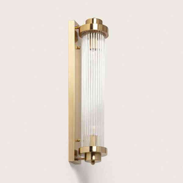 Wandleuchte Metall & Glas Lunara LED 2xE14  Dimmbar Gold Vintage Wandlampe Warmweiß