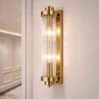 Wandleuchte Metall & Glas Lunara LED 2xE14  Dimmbar Gold Vintage Wandlampe Warmweiß