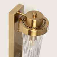 Wandleuchte Metall & Glas Lunara LED 2xE14  Dimmbar Gold Vintage Wandlampe Warmweiß