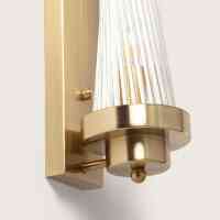 Wandleuchte Metall & Glas Lunara LED 2xE14  Dimmbar Gold Vintage Wandlampe Warmweiß