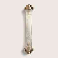 Wandleuchte Metall & Glas Lunara LED 2xE14  Dimmbar Gold Vintage Wandlampe Warmweiß