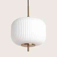 Pendelleuchte Glas & Metall Veloura LED E27 Opalglas...