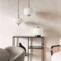 Pendelleuchte Glas & Metall Veloura LED E27 Opalglas Schwarz oder Bronze Vintage Hängelampe