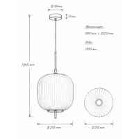 Pendelleuchte Glas & Metall Veloura LED E27 Opalglas...