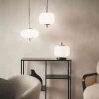 Pendelleuchte Glas & Metall Veloura LED E27 Opalglas Schwarz oder Bronze Vintage Hängelampe