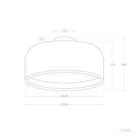 LED Deckenleuchte Metall Nordina Weiß 3-flammig E27 Ø350 mm Skandinavisch