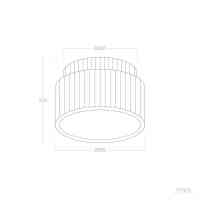 Deckenleuchte Gips Valmera Weiß E27 Dimmbar Modern Rund Ø300 mm