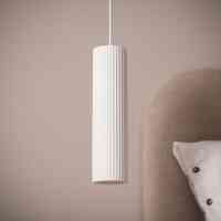 Zylinder LED Pendelleuchte Gips Valmera Weiß GU10 Modern Hängeleuchte
