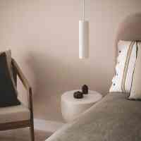 Zylinder LED Pendelleuchte Gips Valmera Weiß GU10 Modern Hängeleuchte