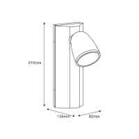 Wandleuchte BELA-S Anthrazit –  GU10 Austauscbar – IP65
