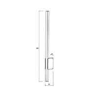 LED Wandleuchte Lunavio 12W 80cm Aluminium IP65 Modern Schwarz