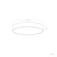 LED Deckenleuchte Rund Lumivara 30W Ø400mm CCT Metall Modern Schwarz
