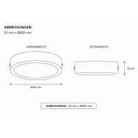 LED Deckenleuchte Rund Lumera Slim 18W Ø205 mm CCT Ultra Slim Weiß