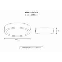 LED Deckenleuchte Rund Lumera Slim 24W Ø280 mm CCT Ultra Slim Weiß