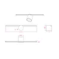 LED Wandleuchte Aurelia Slim 6W IP44 3000K Moderne Spiegelleuchte 40 cm
