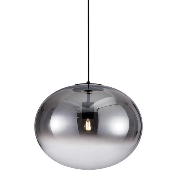 Pendelleuchte Glas Kugel Rauchglass Ø40 cm E27 Dimmbar  Kugelleuchte Modern