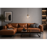 Pendelleuchte Glas Kugel transparent glass Ø40 cm E27 Dimmbar  Kugelleuchte Modern