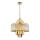 Kristall Kronleuchter Margaux Gold Ø55 cm 9xE14 Luxus Pendelleuchte Gold
