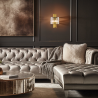 Kristall Wandleuchte Margaux Wand 2xE14 Dimmbar Luxus Wandlampe Gold mit Kristallglas