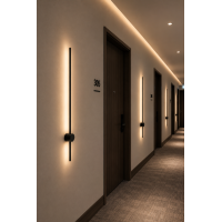 Indirekt GRAZIANO WALL 100 BK LED Wandleuchte 100 cm Schwarz 16W 3000K