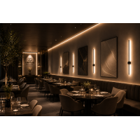Indirekt GRAZIANO WALL 100 BK LED Wandleuchte 100 cm Schwarz 16W 3000K