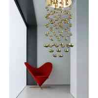 LUVIA 125 XL GOLD Pendelleuchte Ø60 cm Gold Glas 9x GU10 Designerleuchte