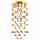 LUVIA 125 XL GOLD Pendelleuchte Ø60 cm Gold Glas 9x GU10 Designerleuchte