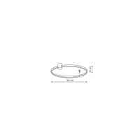 Anello L LED Ring-Deckenleuchte Ø 90 cm Schwarz 49W CCT 3000/4000/6000K