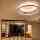 Anello L LED Ring-Deckenleuchte Ø 90 cm Schwarz 49W CCT 3000/4000/6000K