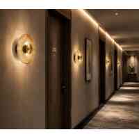 ANDORA WALL LED Wandleuchte Glas Amber Messing | 20 &...