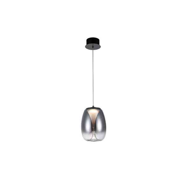 LED Pendelleuchte PAMELA 20 Smoky  Ø20 cm Glas Rauchgrau 8W 3000K