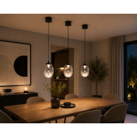 LED Pendelleuchte PAMELA 20 Smoky  Ø20 cm Glas Rauchgrau 8W 3000K