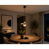 LED Pendelleuchte PAMELA 20 Smoky  Ø20 cm Glas Rauchgrau 8W 3000K