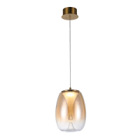LED Pendelleuchte PAMELA 20 Amber Ø20 cm Glas Amber Gold  8W 3000K