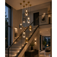 LED Pendelleuchte PAMELA 20 Clear | Moderne Transparent Glas Hängeleuchte