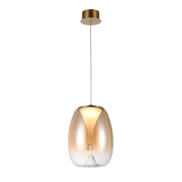 LED Pendelleuchte PAMELA 27 Amber  Ø27 cm Bernstein Glas 15W 3000K