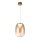 LED Pendelleuchte PAMELA 27 Amber  Ø27 cm Bernstein Glas 15W 3000K