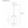 LED Pendelleuchte PAMELA 27 Amber  Ø27 cm Bernstein Glas 15W 3000K