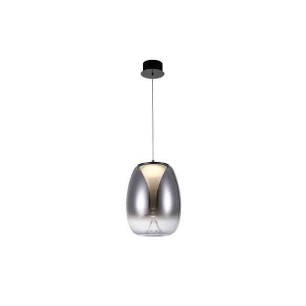 LED Pendelleuchte PAMELA 27 Smoky Ø27 cm Bernstein Glas 15W 3000K