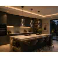 LED Pendelleuchte PAMELA 27 Smoky Ø27 cm Bernstein Glas 15W 3000K