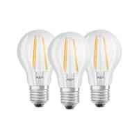 3er-Pack OSRAM LED BASE Classic A60 Filament E27 6,5 W...