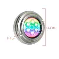 LED Unterwasserstrahler RGB 6W 12V IP68 Edelstahl 316 Poolbeleuchtung