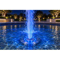 LED Unterwasser-Fontänen-Ringleuchte 12 W 24 V IP68 Ø230/50 mm – 12 Linsen