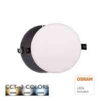 LED-Einbauleuchte 12 W Trimless Downlight CCT 3000/4000/6000 K OSRAM Chip IP44 Ø145 mm