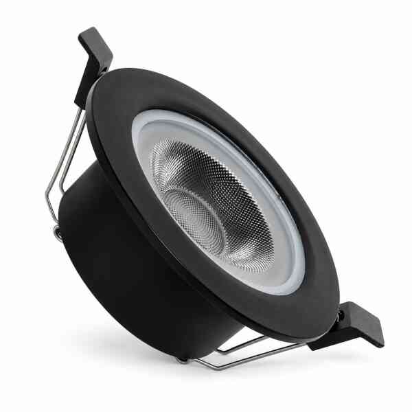 LED Einbaustrahler 6W Schwarz 3CCT TRIAC dimmbar IP65 Feuchtraum Ø68 mm