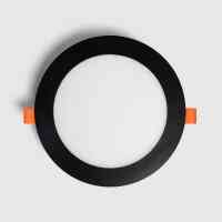 LED Einbaustrahler 12W SuperSlim Schwarz Ø168 mm...