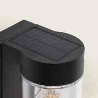 Solar LED Außenwandleuchte Enzo 1,5W Schwarz IP44 3000K 120 lm Aluminium