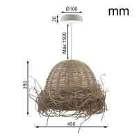 Natura Bambus Weave 45 Pendelleuchte aus Seegras Natur Ø45 cm E27
