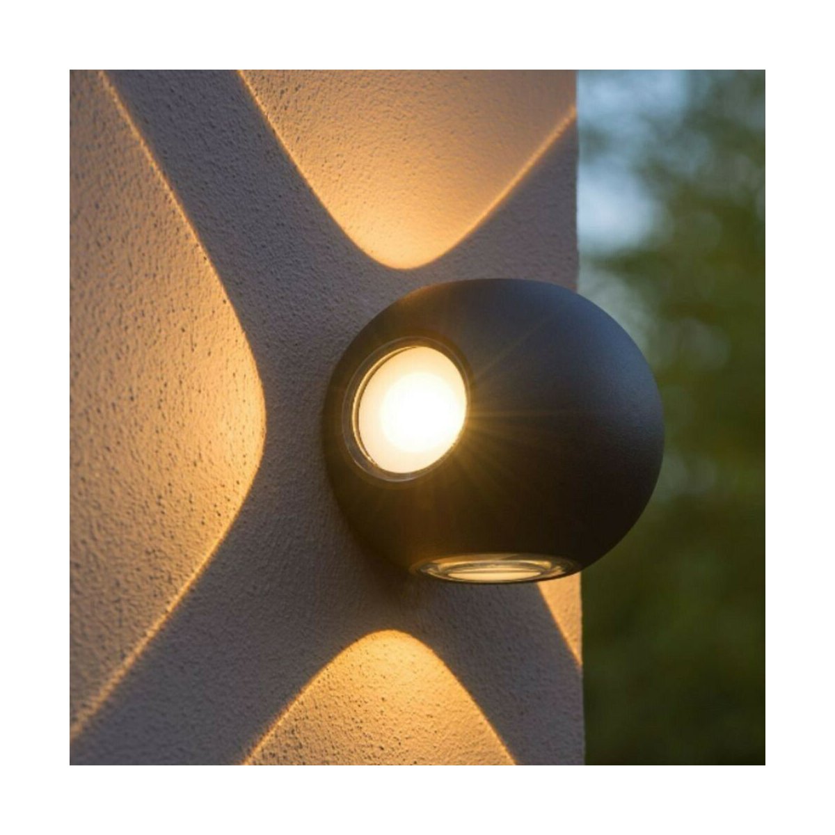 LED Wandleuchte Außen Round Effektstrahler Fassadebele Wandlampe Spot